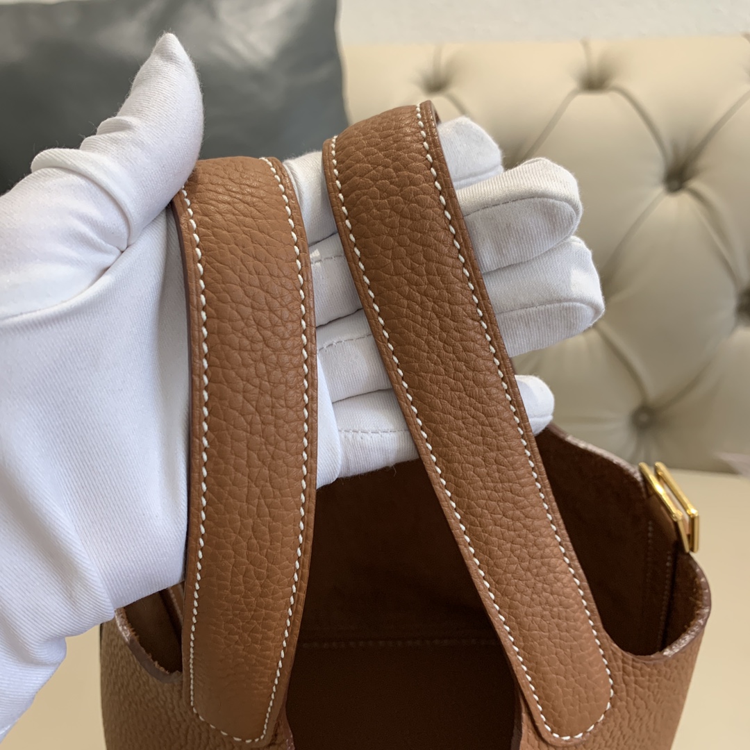 에르메스 피코탄18 골드브라운 금장 끌레망스 가죽